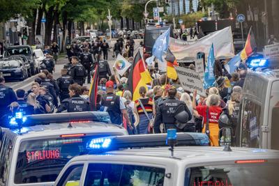 GfD Gemeinsam f?r Deutschland, rechte Sammelbewegung, Kundgebung und Demozug Thema Frieden statt Krieg, M?nchen, 30. August 2025-stock-foto