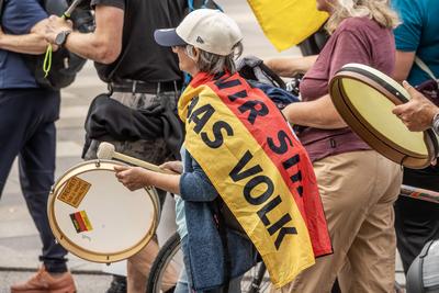 GfD Gemeinsam f?r Deutschland, rechte Sammelbewegung, Kundgebung und Demozug Thema Frieden statt Krieg, M?nchen, 30. August 2025-stock-foto