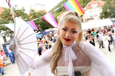 CHRISTOPHER STREET DAY 2025 - Suhl - Am Samstag, dem 30. August 2025 fand der erste CSD in der th?ringischen Kleinstadt-stock-foto