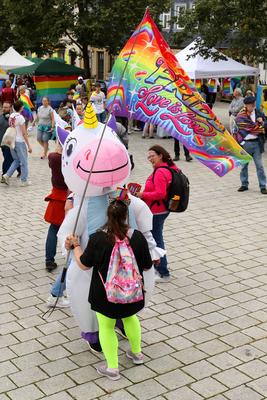 CHRISTOPHER STREET DAY 2025 - Suhl - Am Samstag, dem 30. August 2025 fand der erste CSD in der th?ringischen Kleinstadt-stock-foto