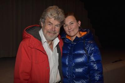 RECORD DATE NOT STATED  Reinhold Messner, Gattin Diane, Sturm am Manaslu, Premiere, Salzburg, Das Kino, *** Reinhold Mes-stock-foto