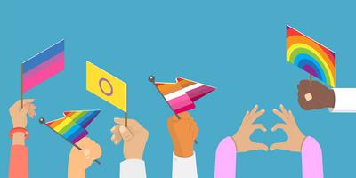 3D Isometrische flache konzeptionelle Illustration von Gleichheit und Selbstbest?tigung, LGBT Stolz<br>3D Isometrische flache konzeptionelle Illustration von Gleichheit und Selbstbest?tigung, LGBT Stolz-stock-foto