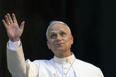 ITALY - POPE LEO XIV   PRESIDES OVER THE OPENING MASS FOR THE ELECTION OF THE NEW PRIOR GENERAL OF THE RELIGIOUS FAMILY IN THE BASILICA OF ST AUGUSRINE IN CAMPO MARZIO , ROME - 2025/9/1-stock-foto