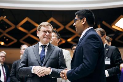 Johann Wadephul reist nach Indien-stock-foto