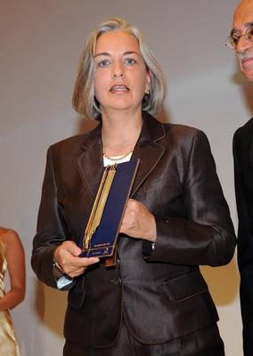 DIE GOLDENE FEDER 2008 Preistraegerin Anja Niedringhaus bei der Verleihung DIE GOLDENE FEDER 2008 des Heinrich Bauer Ver-stock-foto