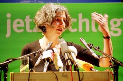Landesdelegiertenkonferenz der Berliner Gruenen Auf einer Landesdelegiertenkonferenz der Berliner Bu-stock-foto
