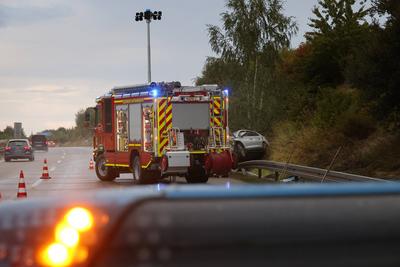 A72, Hartmannsdorf, Unfall, Wetter, Starkregen-stock-foto