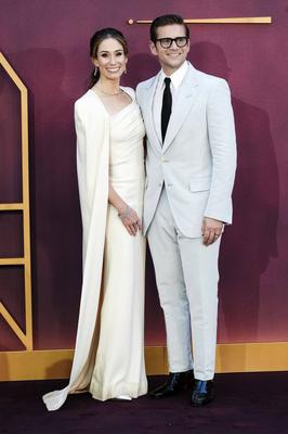 Jessica Blair Herman, Allen Leech-stock-foto