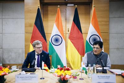Johann Wadephul reist nach Indien-stock-foto