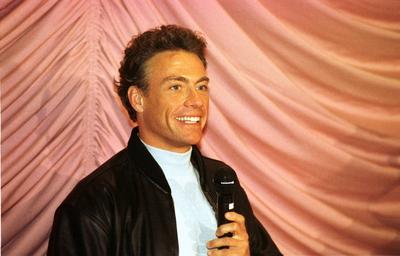 35/ Hollywoodstar: Jean-Claude van Damme in Berlin, Schauspieler, actor, Regisseur (The Quest), Film, TV, Action, Star,-stock-foto