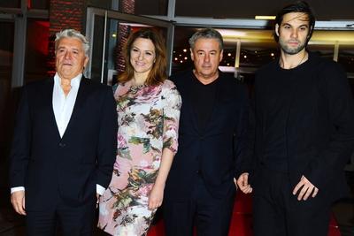 122/ Martina Gedeck, Henry Huebchen, Markus Imboden, Regisseur, Max Simonischek, zur Premiere zu AM HANG in Berlin, 20.-stock-foto