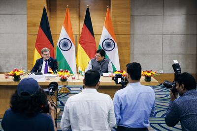 Johann Wadephul reist nach Indien-stock-foto