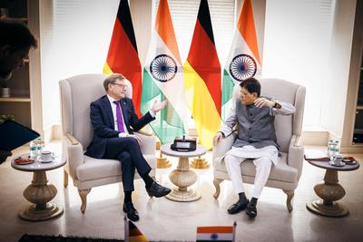Johann Wadephul reist nach Indien-stock-foto