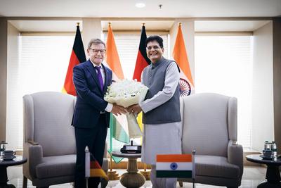 Johann Wadephul reist nach Indien-stock-foto