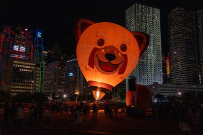 Hong Kong Hot Air Balloon Festival-stock-foto