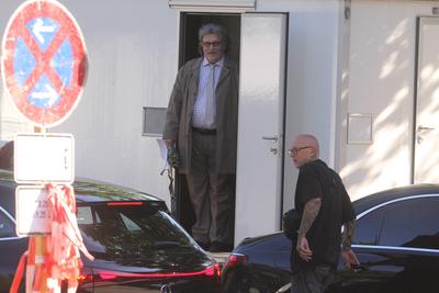 Dreharbeiten mit Haope Kerkeling "Horst Schl?mmer sucht das Gl?ck" in Hamburg-stock-foto