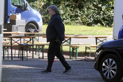 Dreharbeiten mit Haope Kerkeling "Horst Schl?mmer sucht das Gl?ck" in Hamburg-stock-foto