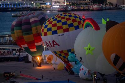 Hong Kong Hot Air Balloon Festival-stock-foto