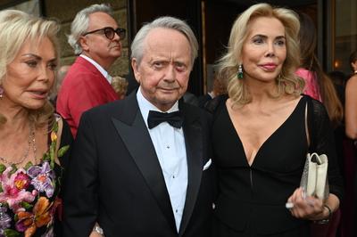 Renate Thyssen Henne, Wolfgang Porsche, Gabriele Prinzessin zu Leiningen, Maria Stuarda, Premiere, Salzburger Festspiele-stock-foto