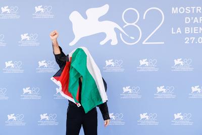 News - "Piero Pelu. Rumore Dentro" (Noise Inside. Don't Call Me a Rock Star) Photocall - The 82nd Venice International Film Festival-stock-foto