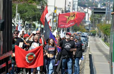 31st Cry of the Excluded in Porto Alegre, Rio Grande do Sul-stock-foto