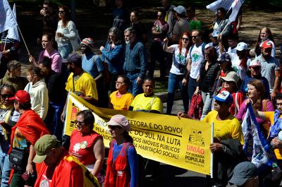 31st Cry of the Excluded in Porto Alegre, Rio Grande do Sul-stock-foto