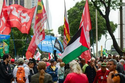Grito dos Exclu?dos no Rio de Janeiro-stock-foto