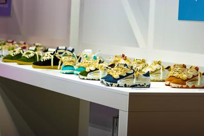 Micam 2025 new stylists' stands-stock-foto