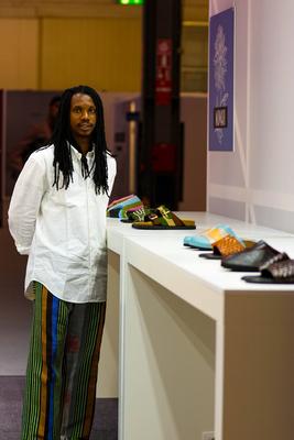 Micam 2025 new stylists' stands-stock-foto