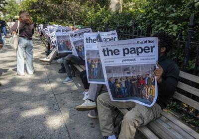 Brand activation of Peacock?s ?The Paper?-stock-foto