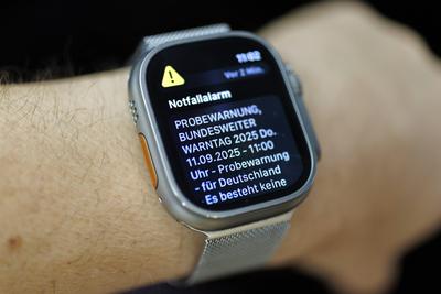 Bundesweiter Warntag-stock-foto