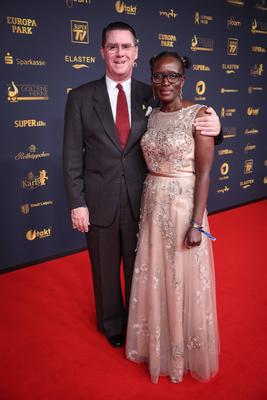 Goldene Henne 2025 Roter Teppich-stock-foto