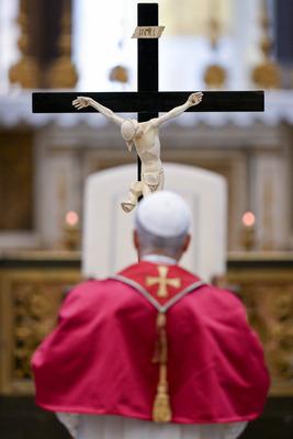 ITALY - POPE LEO PRESIDES OVER THE COMMEMORATION OF THE MARTYRS AND WITNESSES OF THE FAITH OF THE 21ST CENTURY TOGETHER WITH REPRESRNTATIVES OF OTHER CHRISTIAN CHURCHES AND COMMUNIONS IN THE BASILICA OF ST PAUL OUTSIDE THE WALLS IN ROME - 2025/9/14-stock-foto