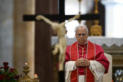 ITALY - POPE LEO PRESIDES OVER THE COMMEMORATION OF THE MARTYRS AND WITNESSES OF THE FAITH OF THE 21ST CENTURY TOGETHER WITH REPRESRNTATIVES OF OTHER CHRISTIAN CHURCHES AND COMMUNIONS IN THE BASILICA OF ST PAUL OUTSIDE THE WALLS IN ROME - 2025/9/14-stock-foto