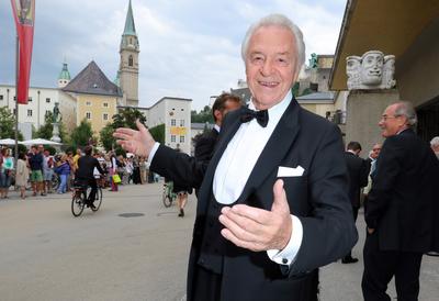 Salzburger Festspiele 01.08.2016 Saenger Prof. Harald Serafin beim Swarovski-Empfang, Haus fuer Mozart / Salzburg Kuliss-stock-foto