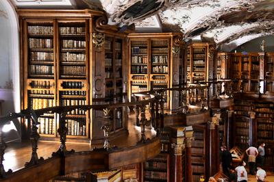 Schweiz, St. Gallen,, 18.08.2020 Die Stiftsbibliothek St. Gallen ging hervor aus der Zelle, die der irische Moench St. G-stock-foto