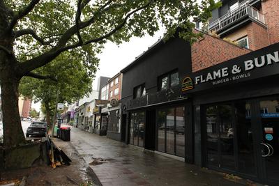 RECORD DATE NOT STATED Geschlossene Shisha-Bar Blossom in der L?becker Stra?e 127 (Mitte). Nachdem dort Ende August dies-stock-foto