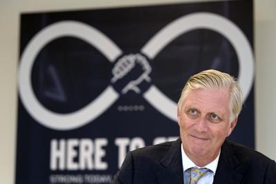 King Philippe visits the Volvo Trucks Center in Oostakker-stock-foto