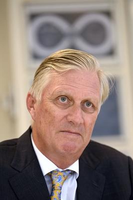 King Philippe visits the Volvo Trucks Center in Oostakker-stock-foto