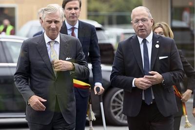 King Philippe visits the Volvo Trucks Center in Oostakker-stock-foto