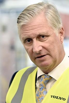 King Philippe visits the Volvo Trucks Center in Oostakker-stock-foto