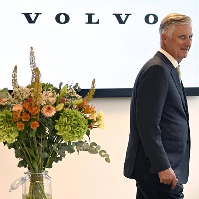 King Philippe visits the Volvo Trucks Center in Oostakker-stock-foto