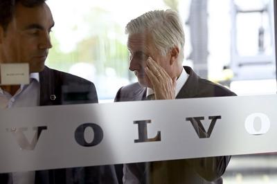 King Philippe visits the Volvo Trucks Center in Oostakker-stock-foto