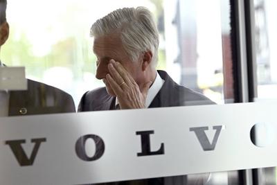 King Philippe visits the Volvo Trucks Center in Oostakker-stock-foto