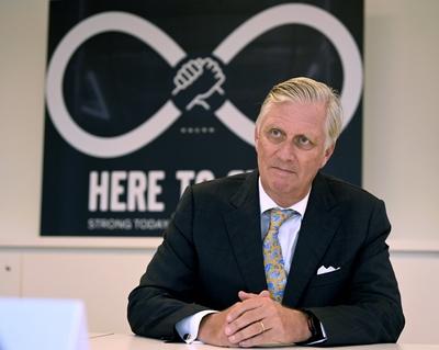 King Philippe visits the Volvo Trucks Center in Oostakker-stock-foto