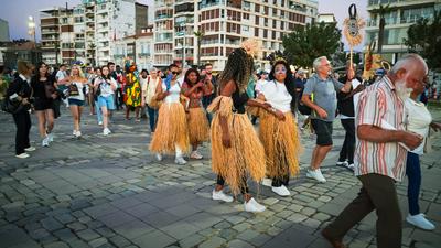 Afro-Turks celebrated the 17th International Calf Feast-stock-foto