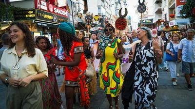 Afro-Turks celebrated the 17th International Calf Feast-stock-foto