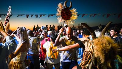 Afro-Turks celebrated the 17th International Calf Feast-stock-foto