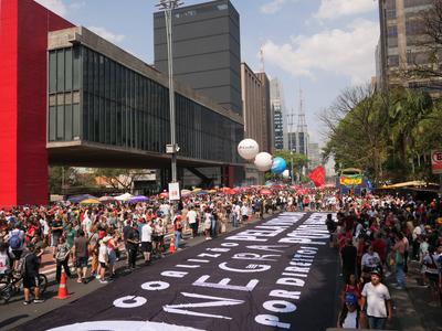 Ato contra a PEC da Blindagem em SP-stock-foto
