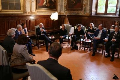 Rom, Italien, 22.09.2025: Bundespr?sident reist nach Rom/Italien und in den Vatikan: Frank-Walter Steinmeier bei der Gem-stock-foto